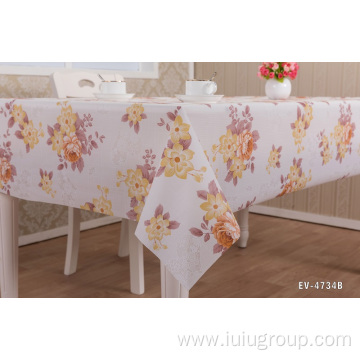 Restaurant Floral PEVA Luxury Tablecloth for Wedding Events